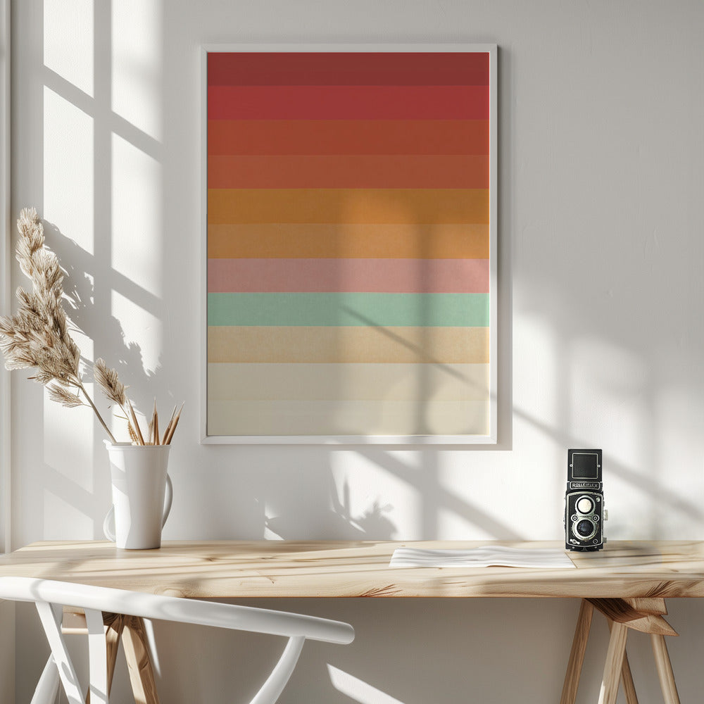 Rainbow Chevrons - Poster / Art Print - interiör