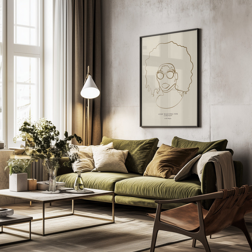 Woman face with glasses - Poster / Art Print - interiör
