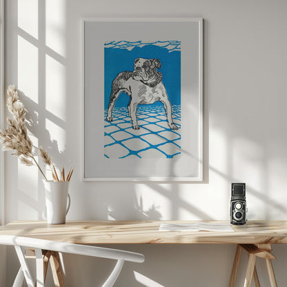 Bulldog - Poster / Art Print - interiör