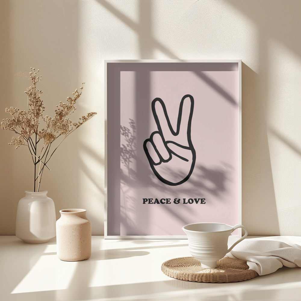Peace & Love - Poster / Art Print - interiör