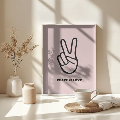 Peace & Love - Poster / Art Print - interiör
