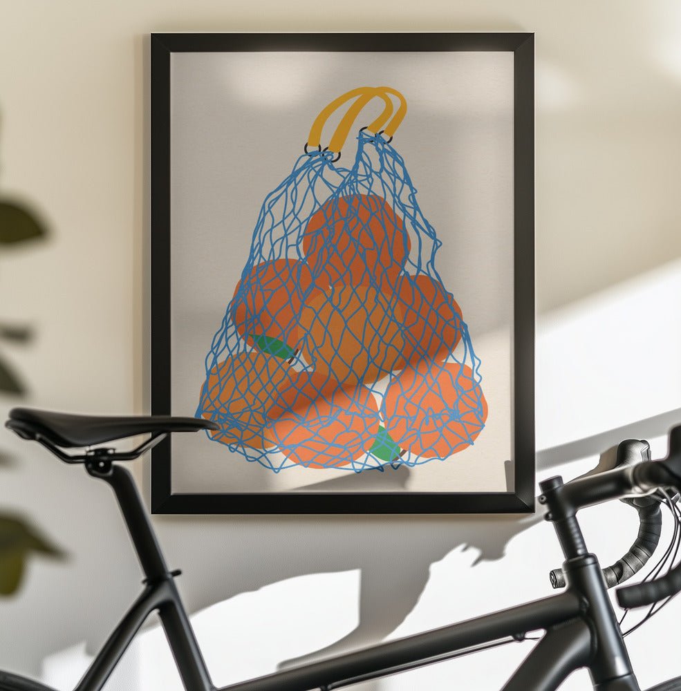 Oranges In a Net Bag Update 24 - Poster / Art Print - interiör