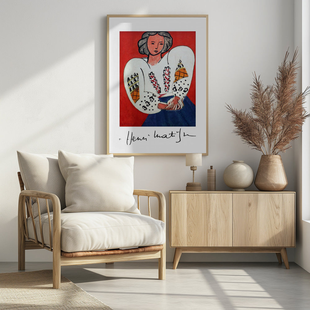 Henri Matisse, La Camicetta Romena, 1940 - Poster / Art Print - interiör
