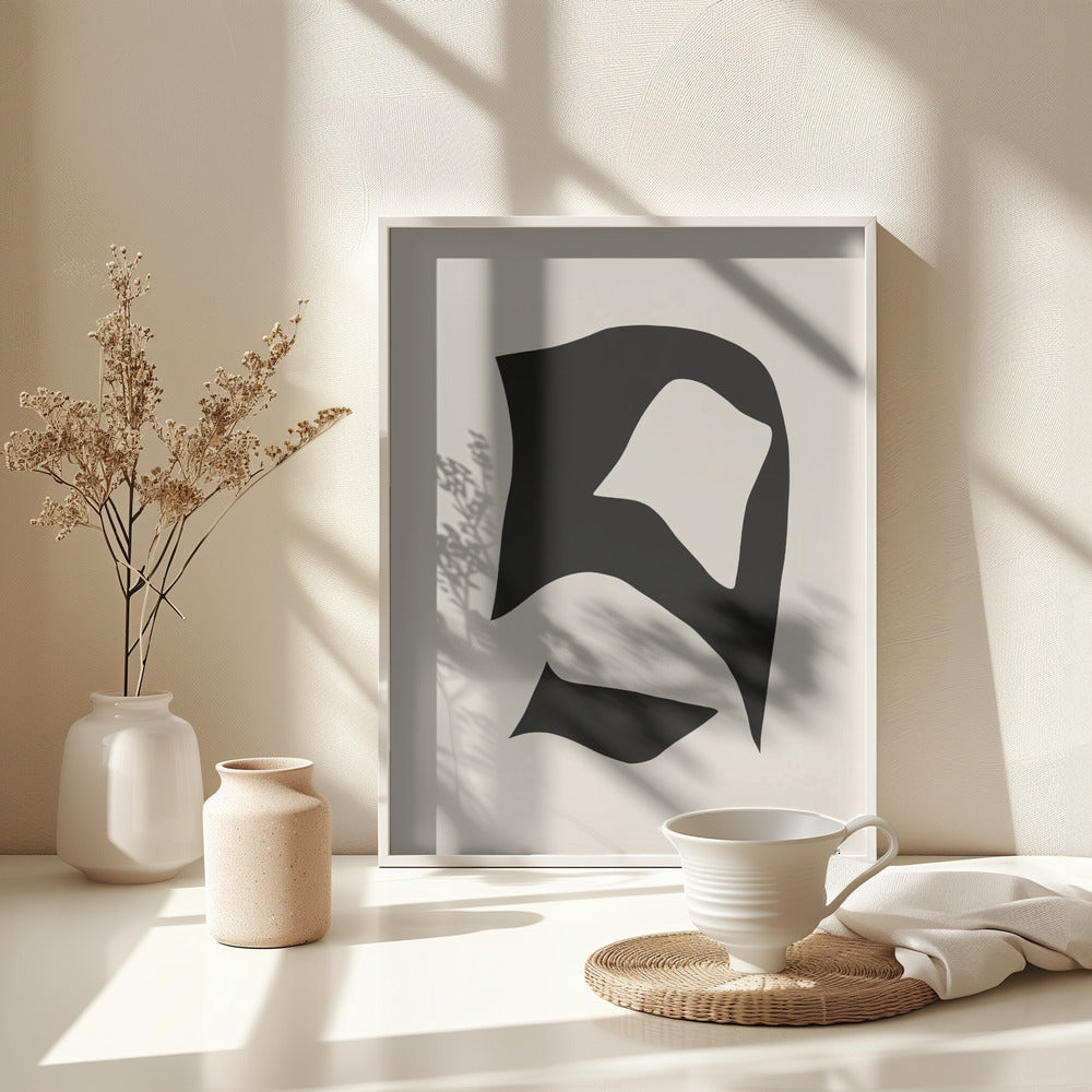 Distorted Black Cut Out - Poster / Art Print - interiör