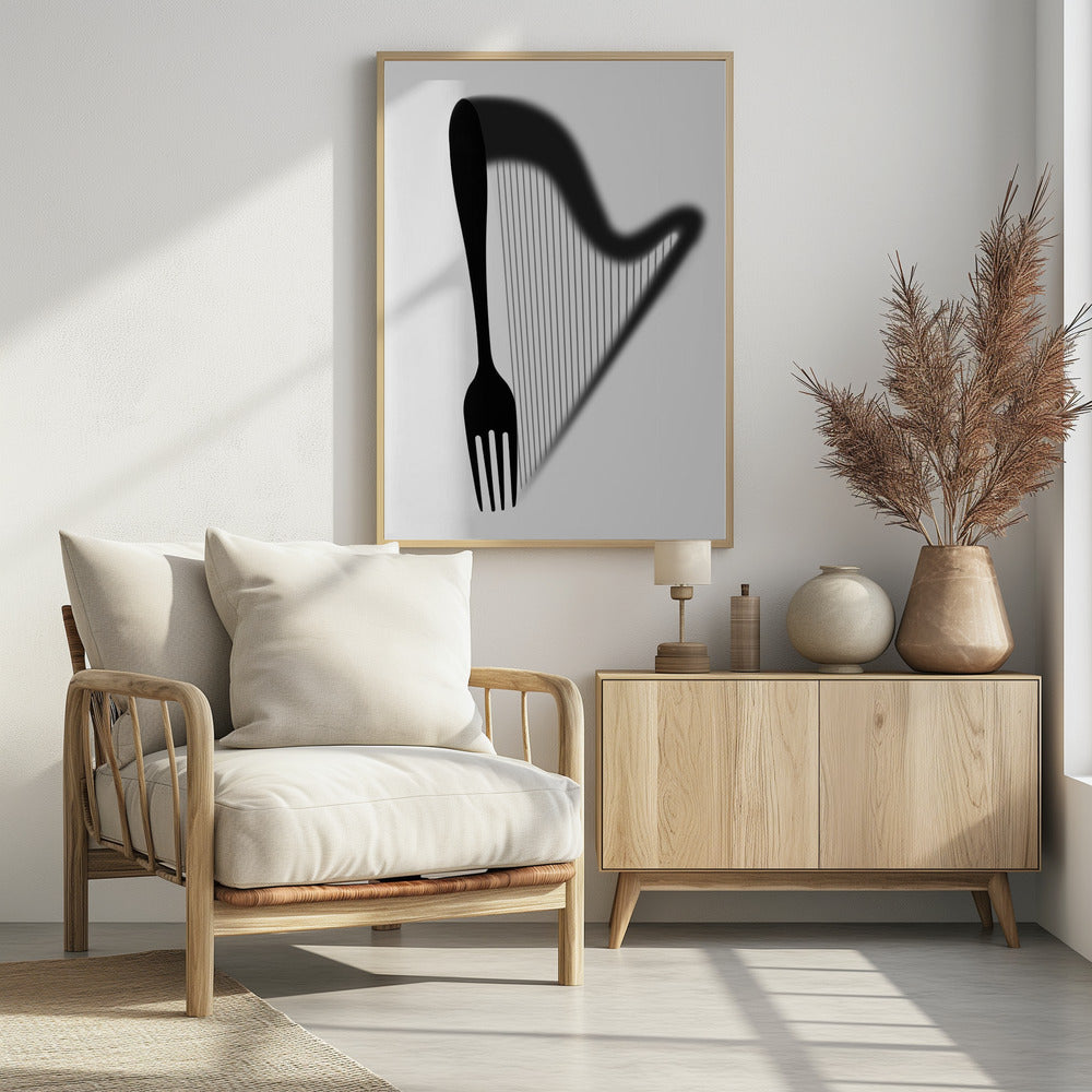 Harp - Poster / Art Print - interiör