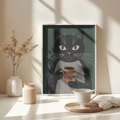 Morning Cat - Poster / Art Print - interiör
