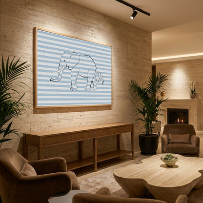 Stripe Elephant - Poster / Art Print - interiör