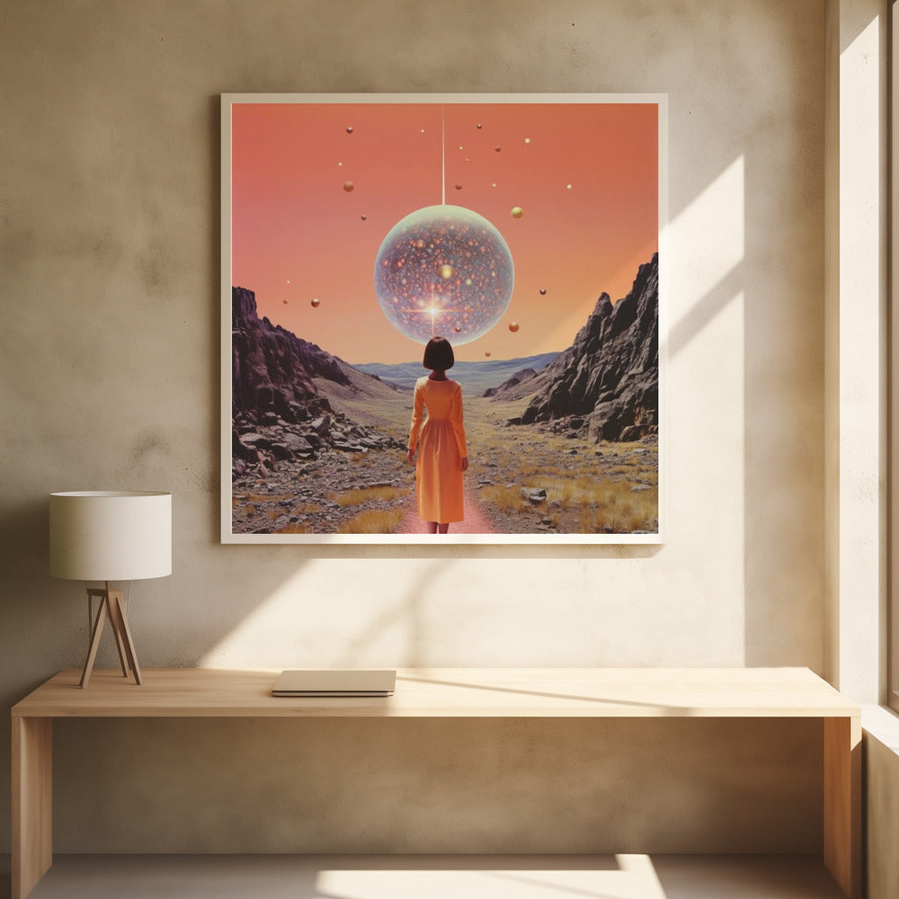 A Space Disco Collage Art - Poster / Art Print - interiör