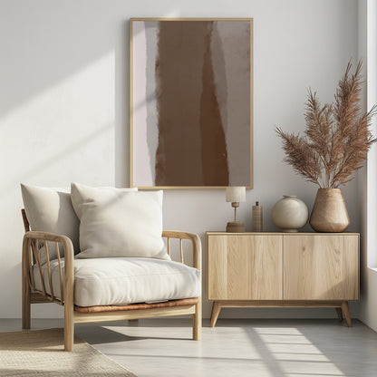 Abstract Mocha Linearity - Poster / Art Print - interiör