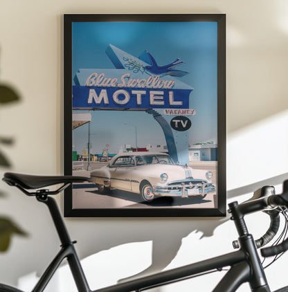 Blue Swallow Motel - Poster / Art Print - interiör