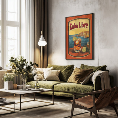 Cuba Libre Vintage Commercial - Poster / Art Print - interiör
