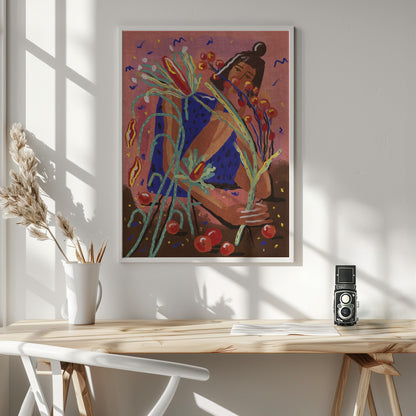 Pick a flower - Poster / Art Print - interiör