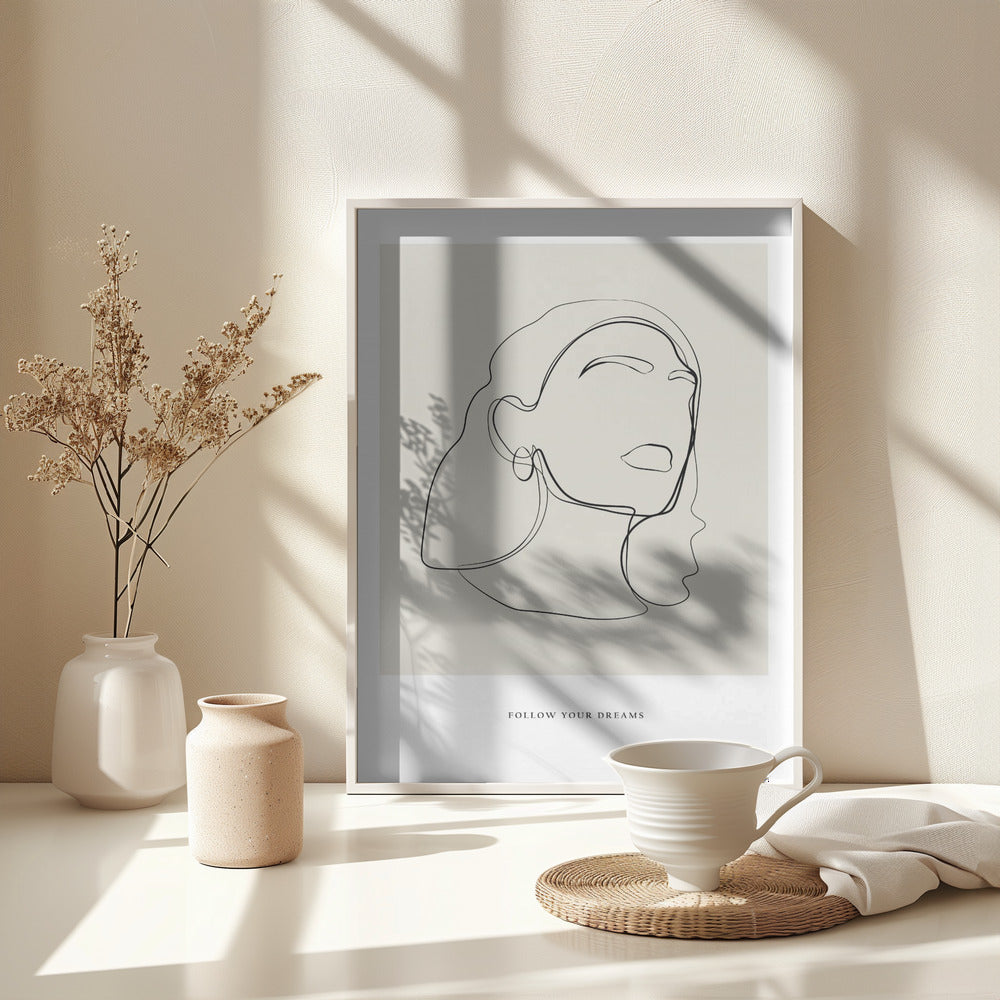 Minimalist Line Art - Poster / Art Print - interiör