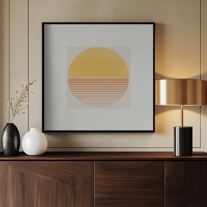 Retro Sunset No.1 - Poster / Art Print - interiör