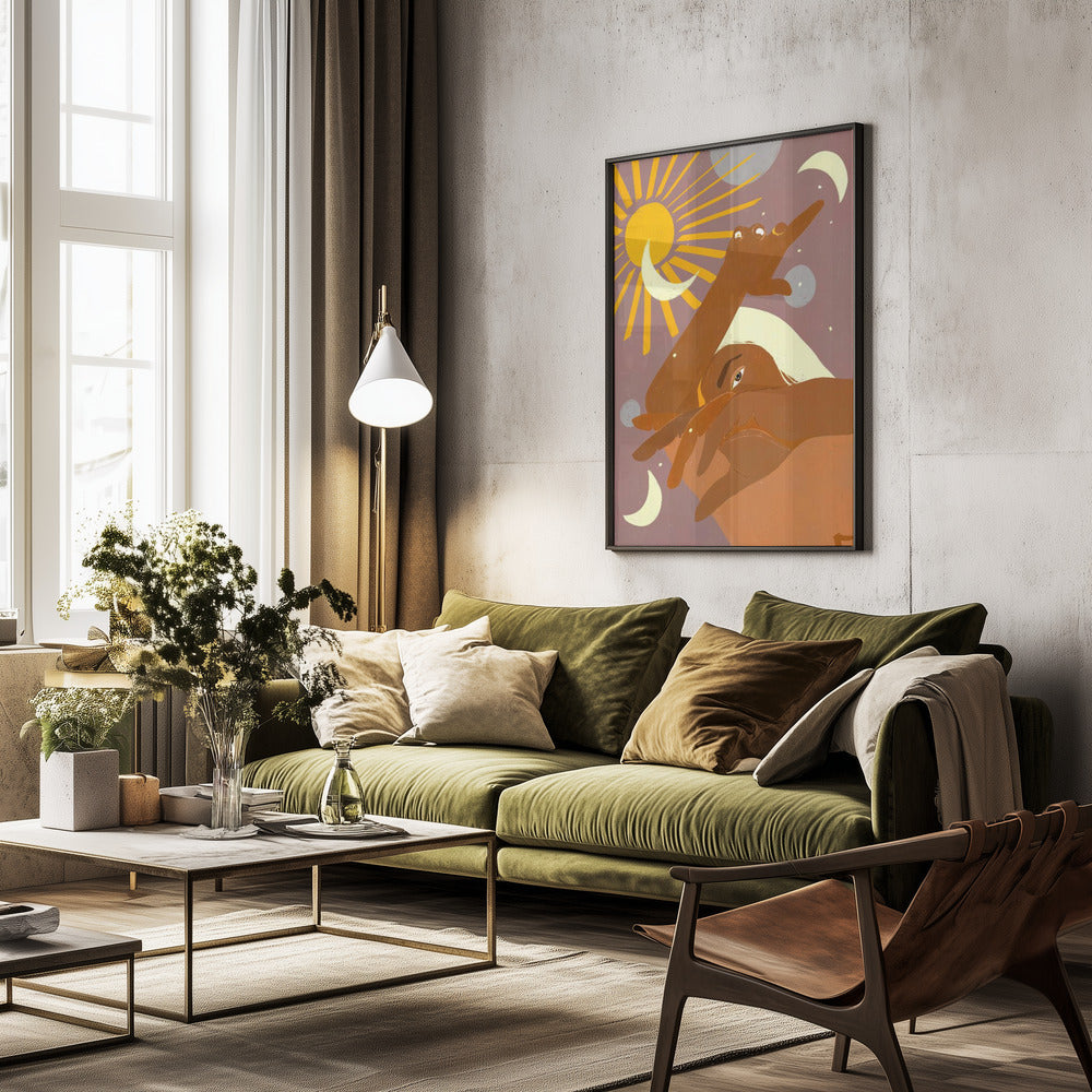 The Moon Dances With Me the Way The Sun Cant - Poster / Art Print - interiör