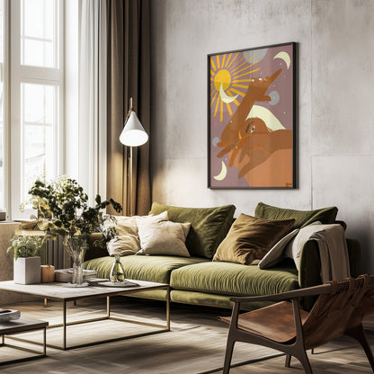 The Moon Dances With Me the Way The Sun Cant - Poster / Art Print - interiör