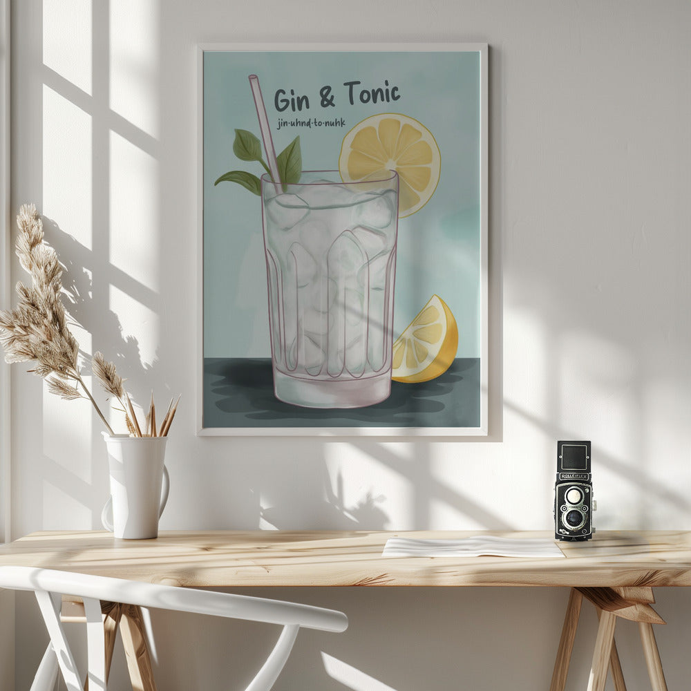 Gin and Tonic - Poster / Art Print - interiör