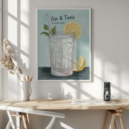 Gin and Tonic - Poster / Art Print - interiör