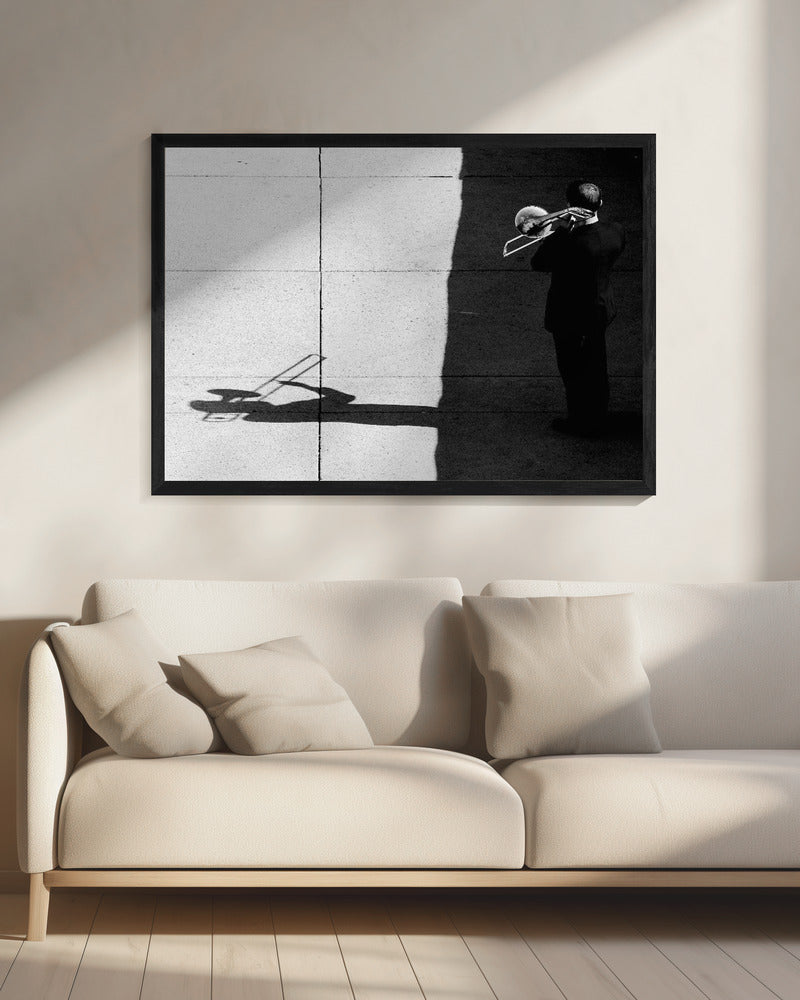 Trombone player - Poster / Art Print - interiör