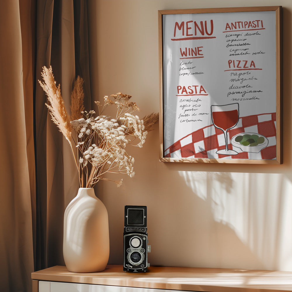 Italian Menu - Poster / Art Print - interiör