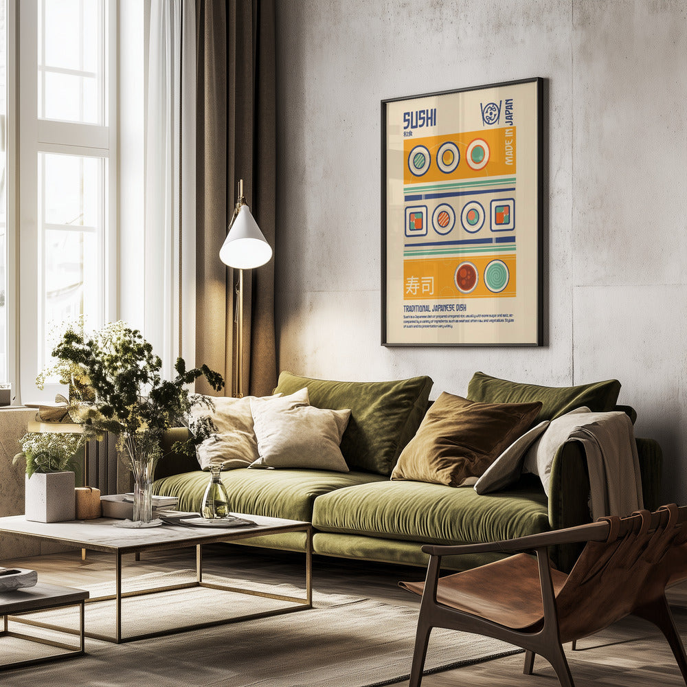 Sushi Japanese Food Print - Poster / Art Print - interiör