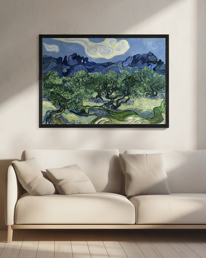 Vincent Van Gogh's Olive Trees With the Alpilles In the Background (1889) - Poster / Art Print - interiör