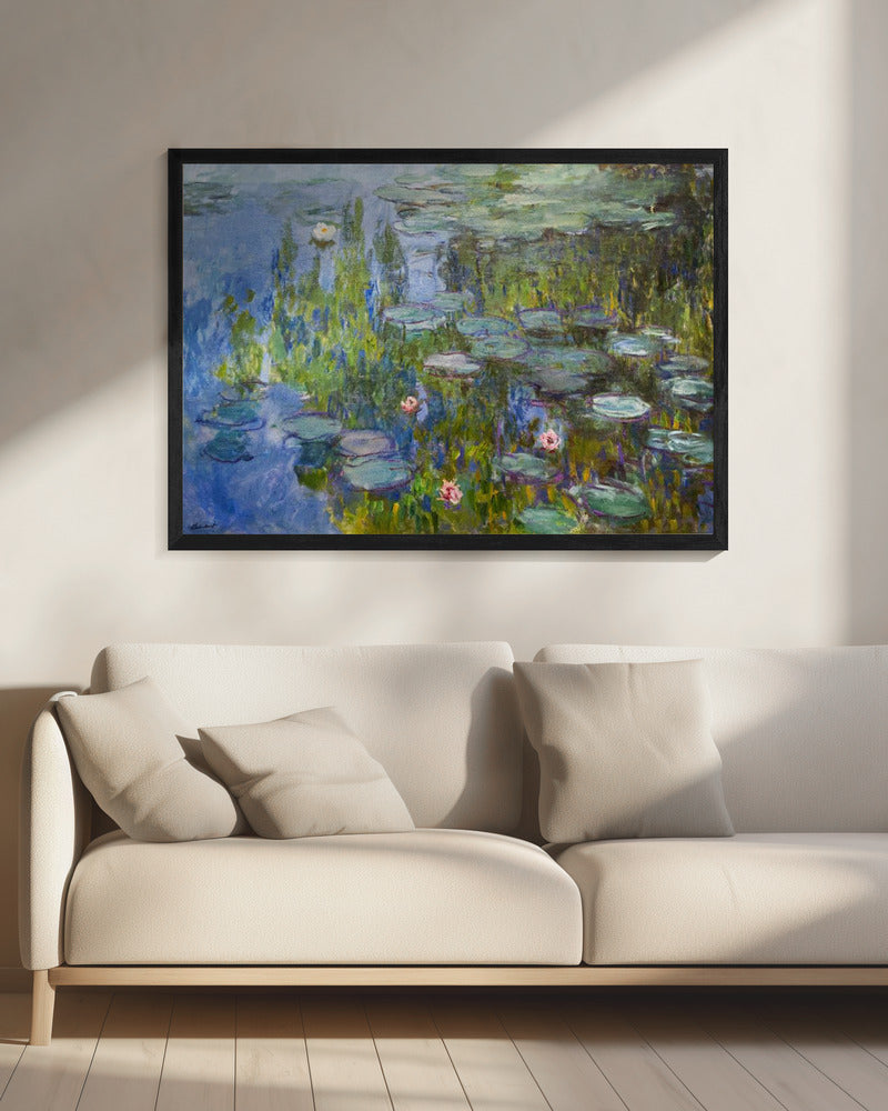 Claude Monet's Water Lilies (1915) - Poster / Art Print - interiör