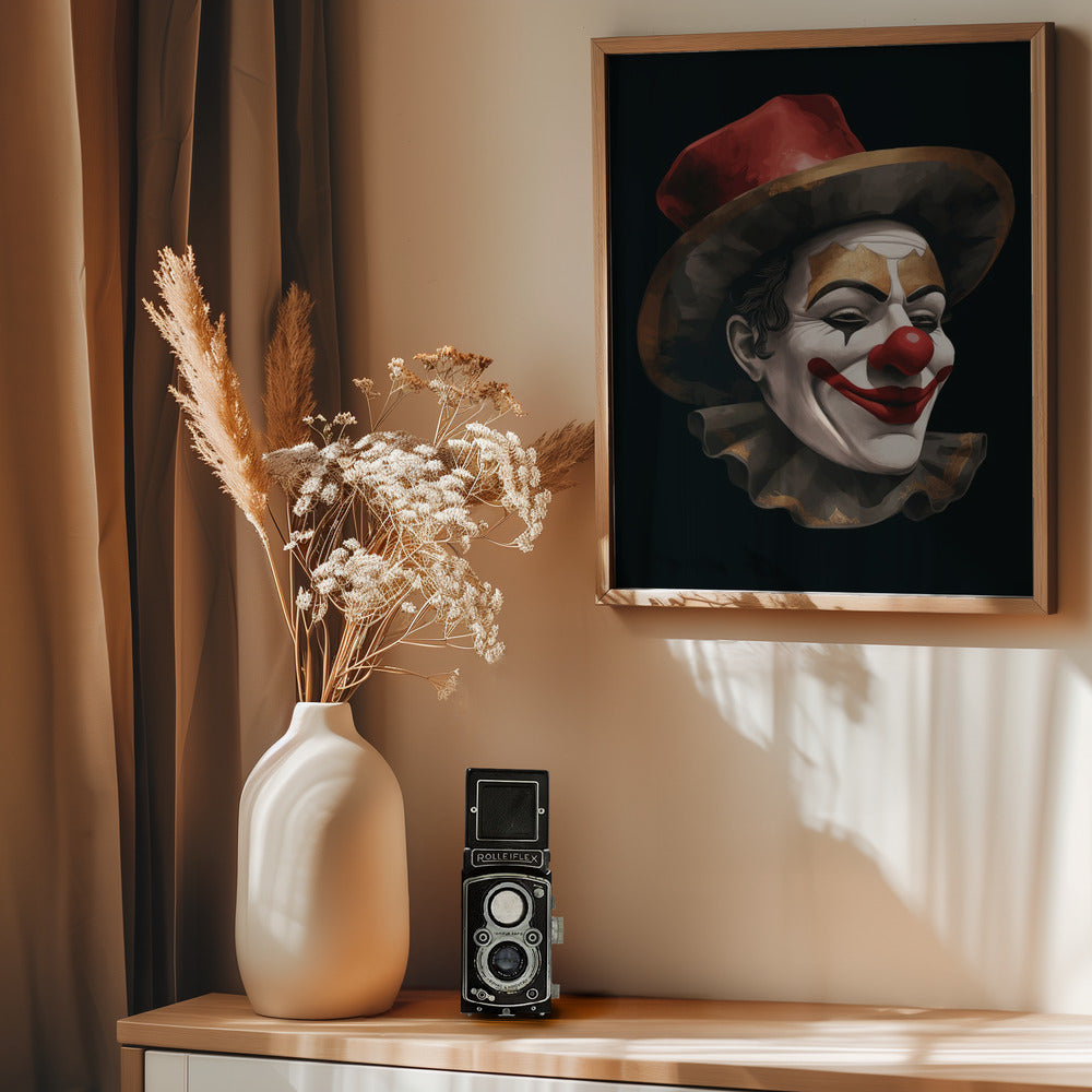 The Smiling Clown - Poster / Art Print - interiör