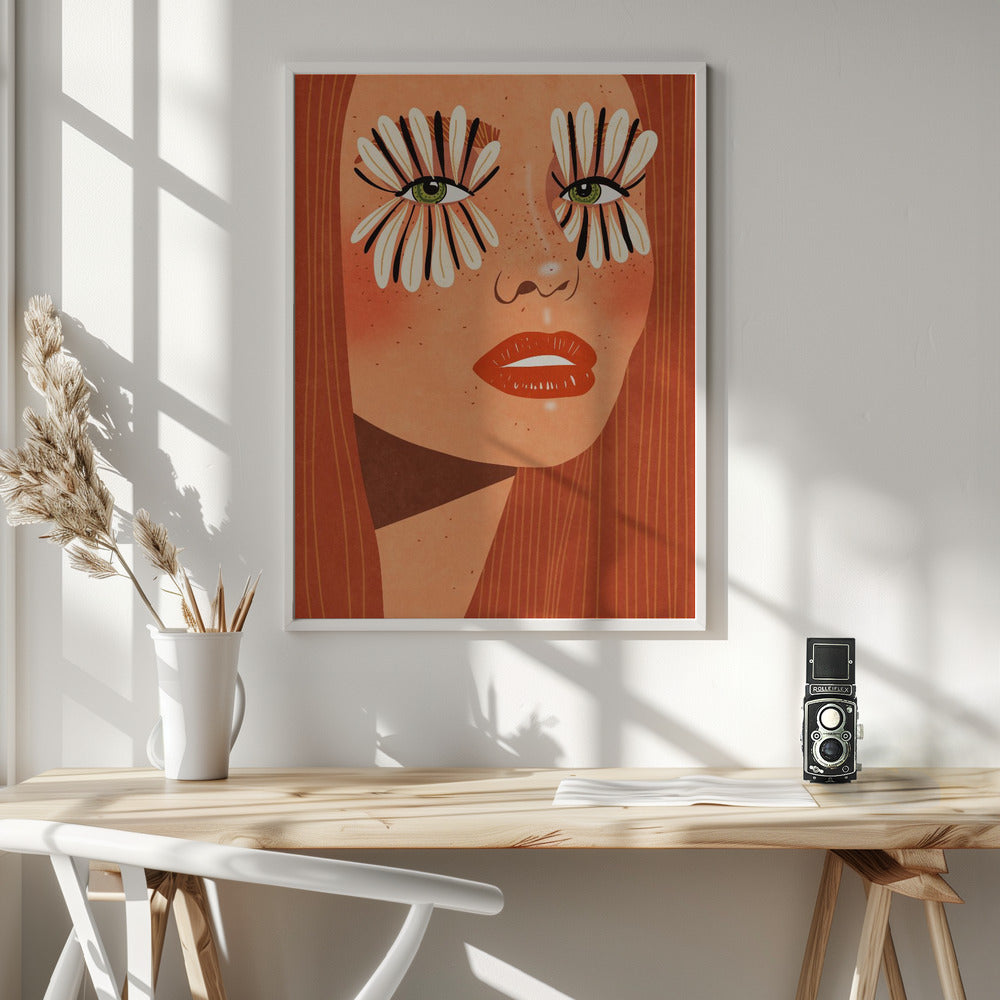 Flower Eyes - Poster / Art Print - interiör