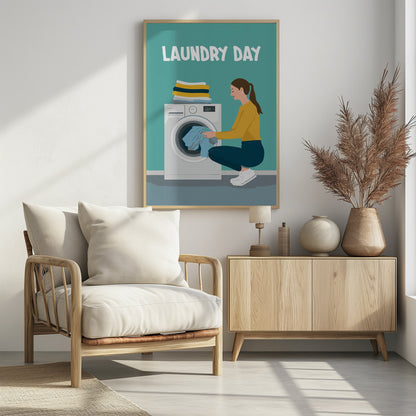 Laundry Day - Poster / Art Print - interiör