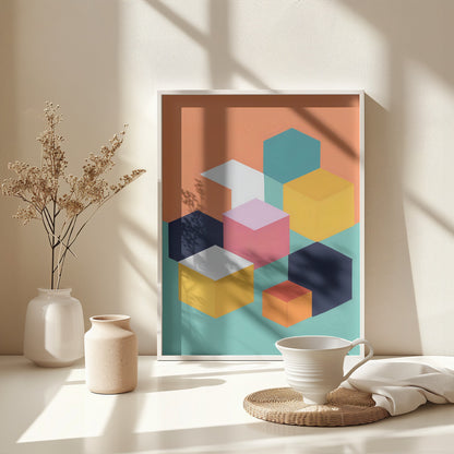 Cubes - Poster / Art Print - interiör