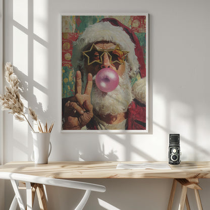 The Cheerful Santa Claus - Poster / Art Print - interiör