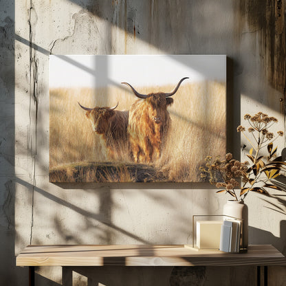 Young and old Highlander - Poster / Art Print - interiör