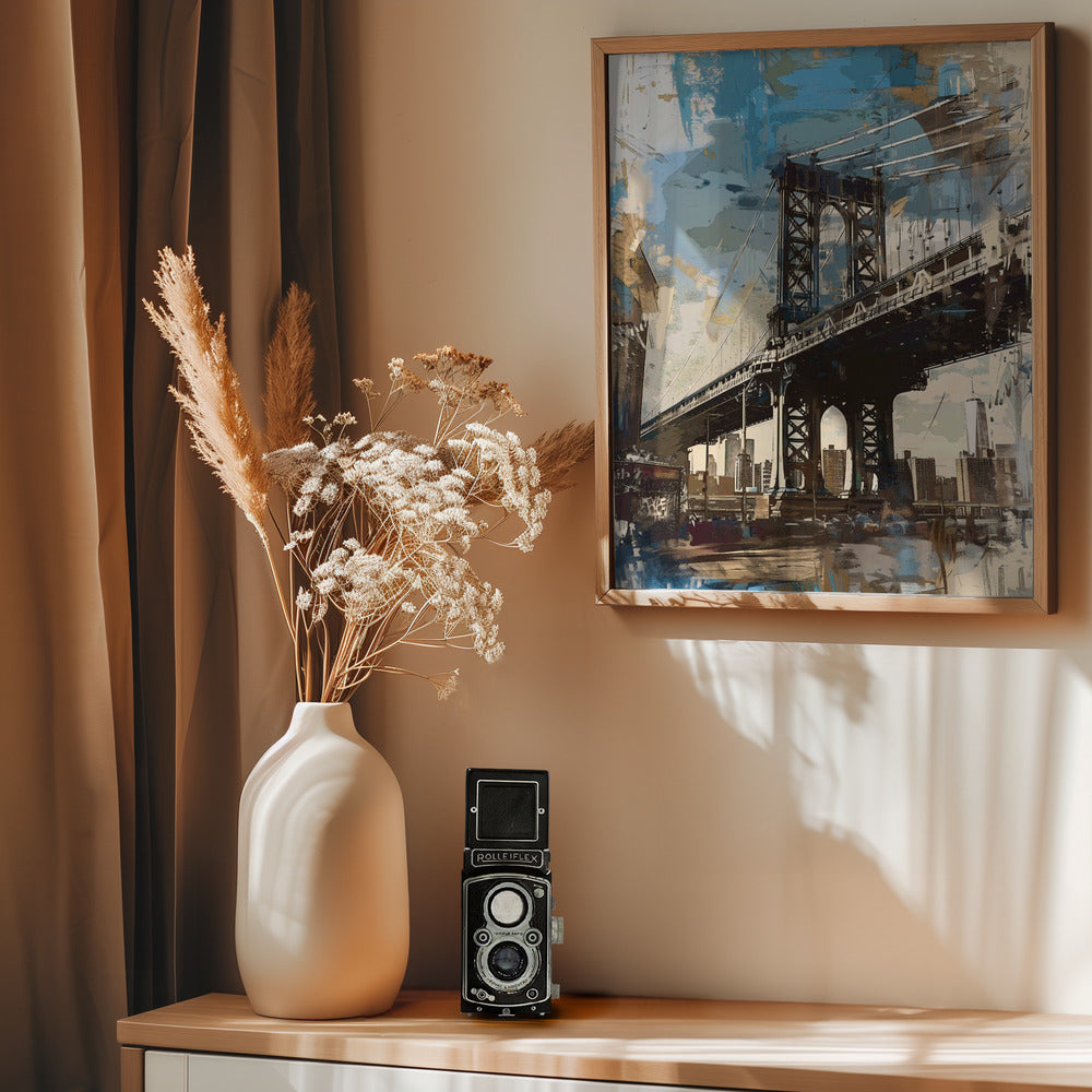 Manhattan Bridge - New York - Poster / Art Print - interiör