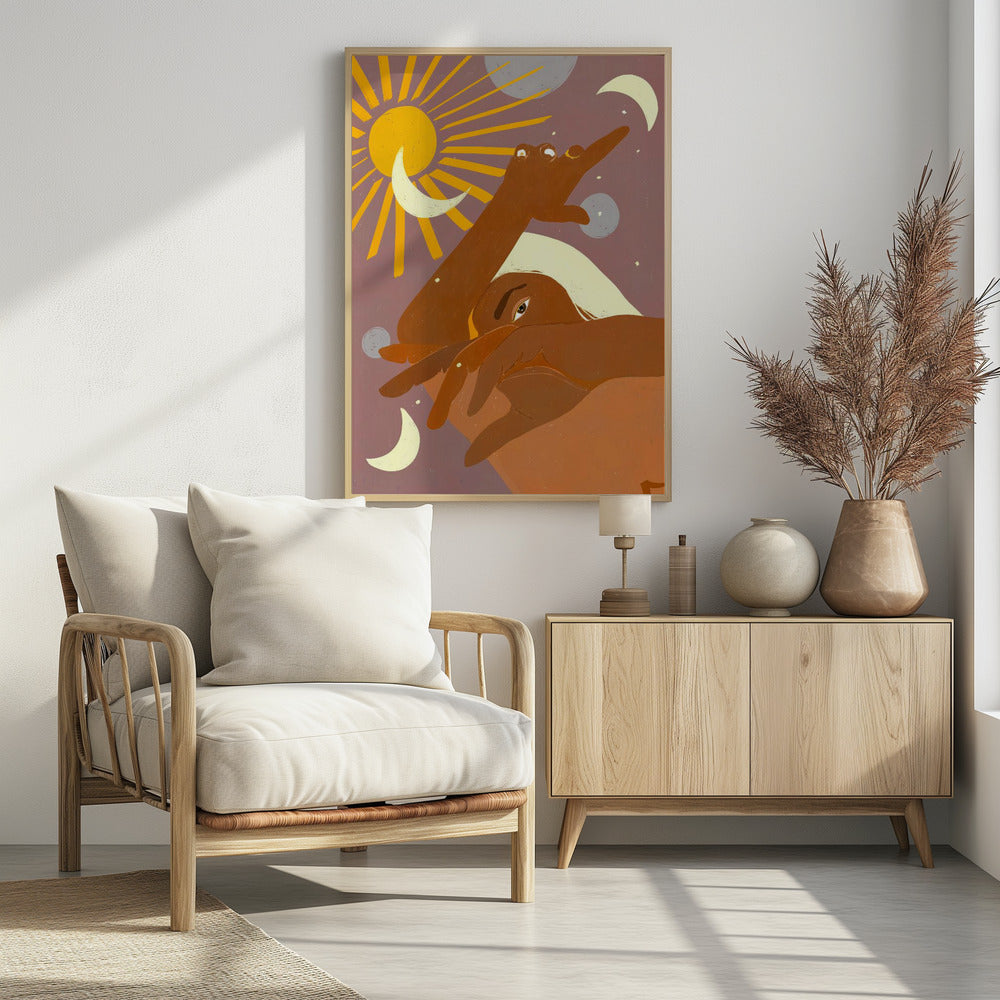The Moon Dances With Me the Way The Sun Cant - Poster / Art Print - interiör