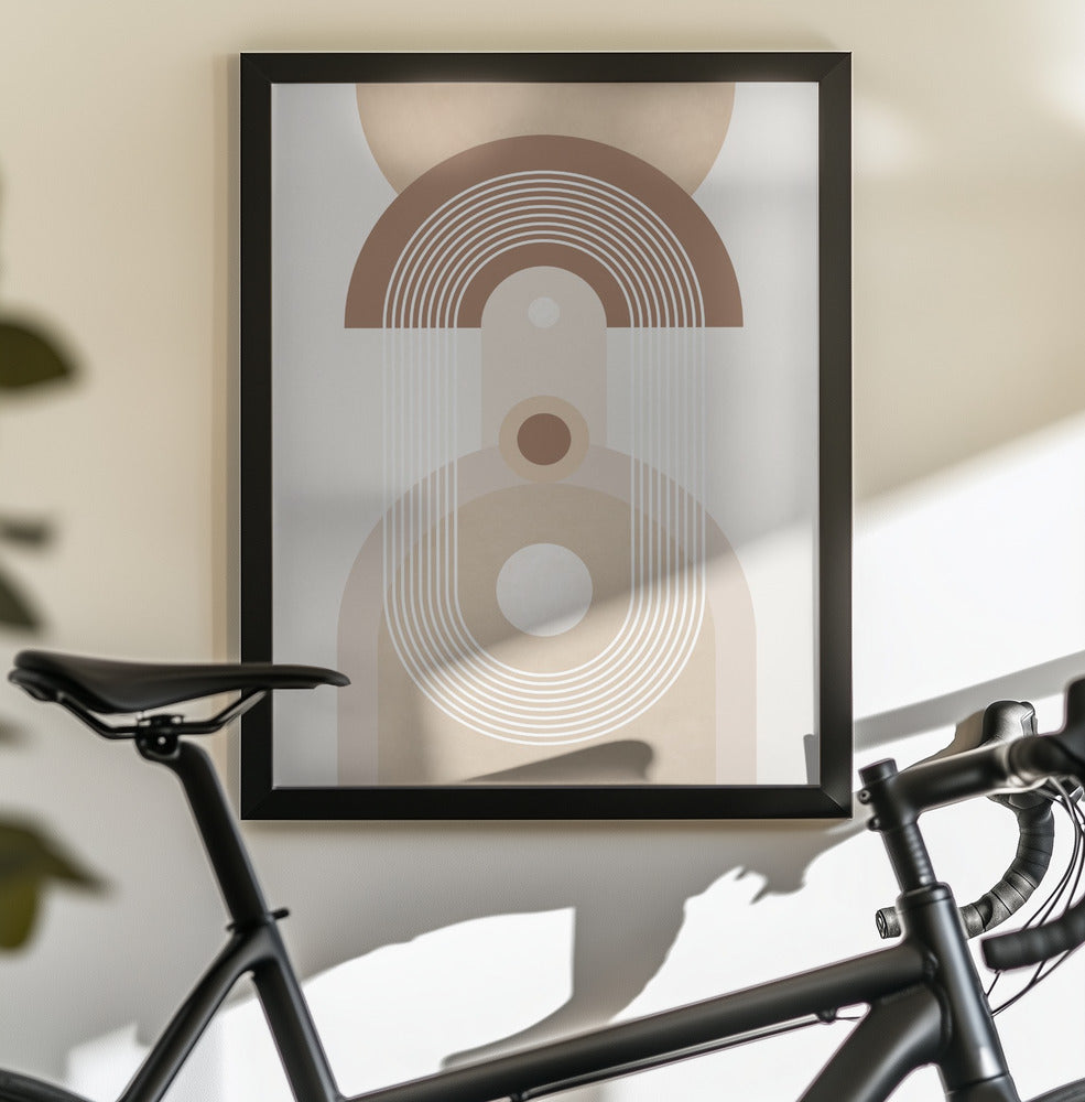 Beige Mid Century Poster No.3 - Poster / Art Print - interiör
