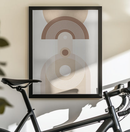 Beige Mid Century Poster No.3 - Poster / Art Print - interiör
