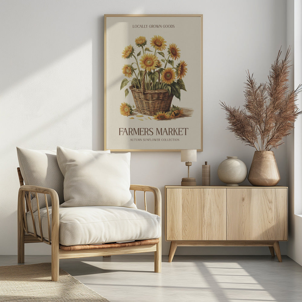 Farmers Market Sunflower - Poster / Art Print - interiör
