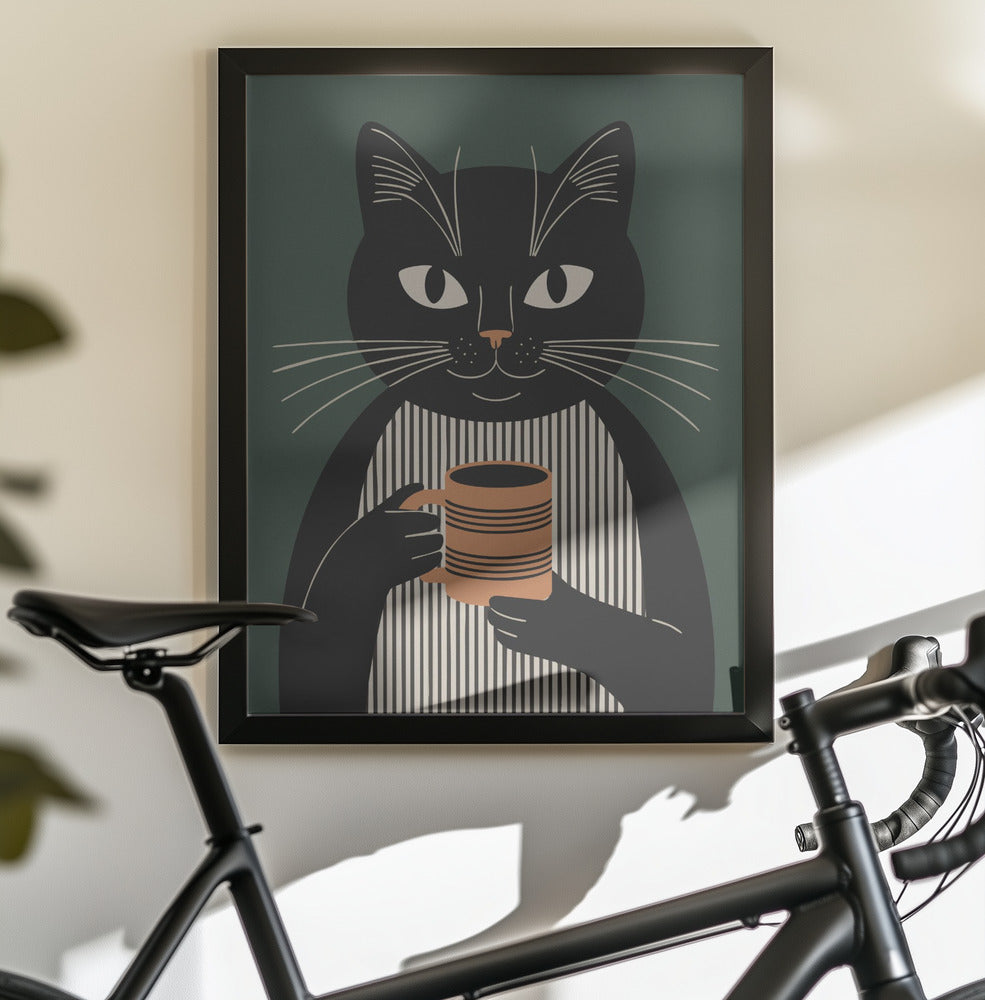 Morning Cat - Poster / Art Print - interiör