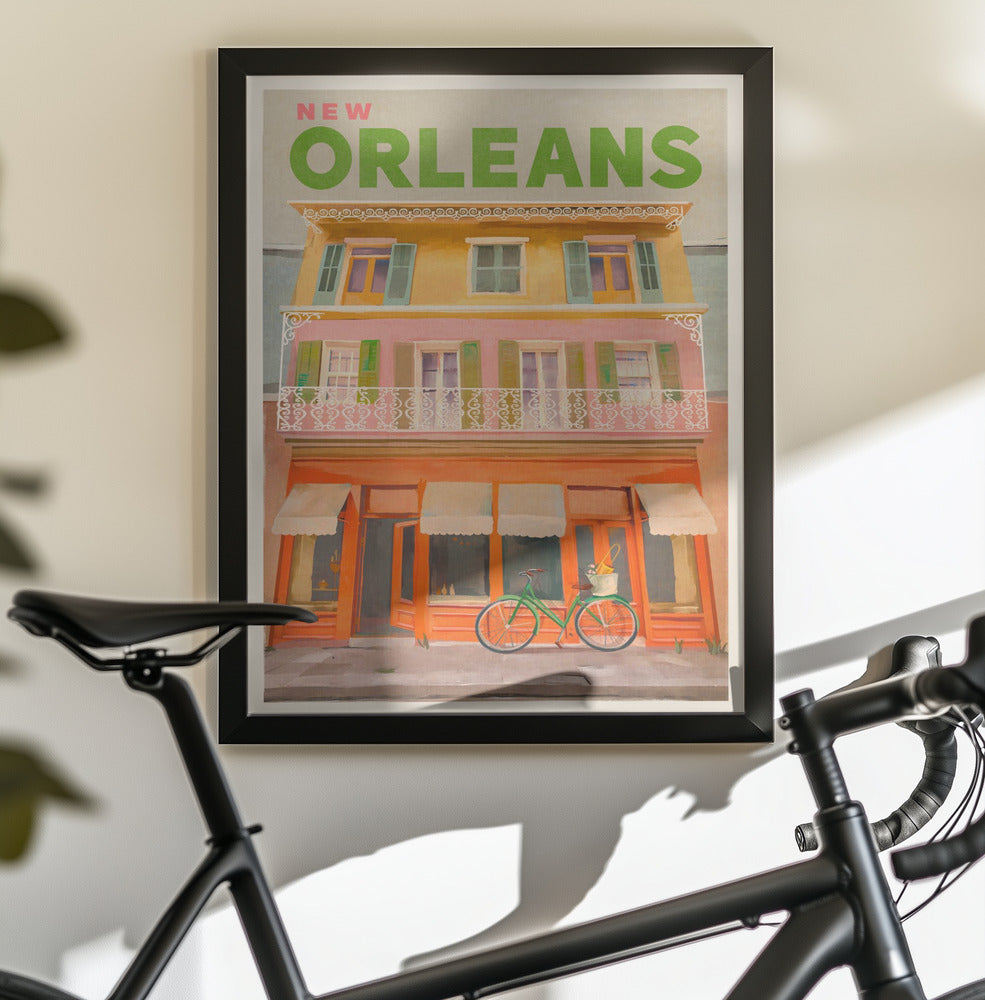 New Orleans Louisiana Vintage Travel Poster - Poster / Art Print - interiör