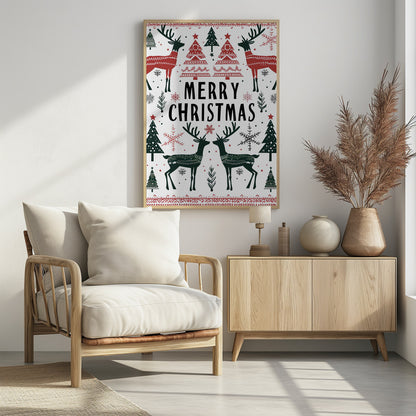 Merry Christmas No 2 - Poster / Art Print - interiör