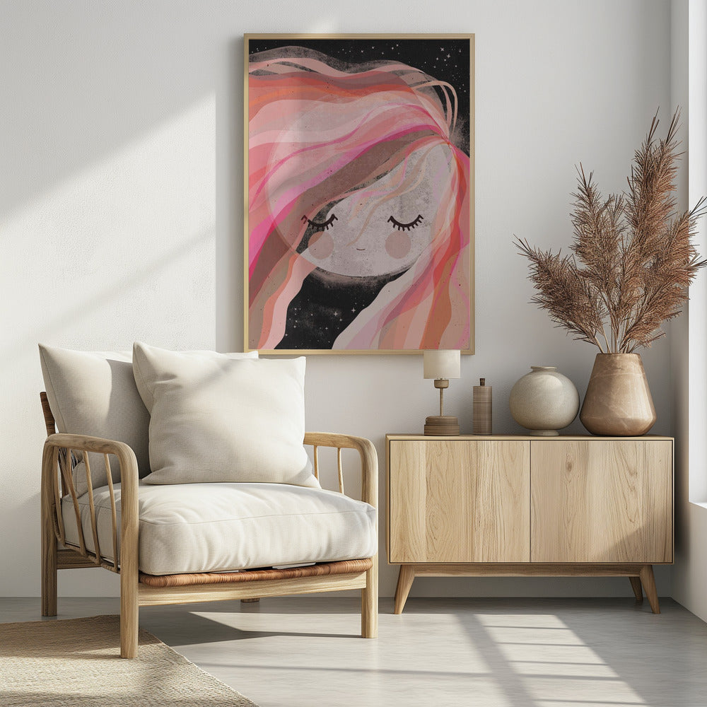 Moon Girl - Poster / Art Print - interiör