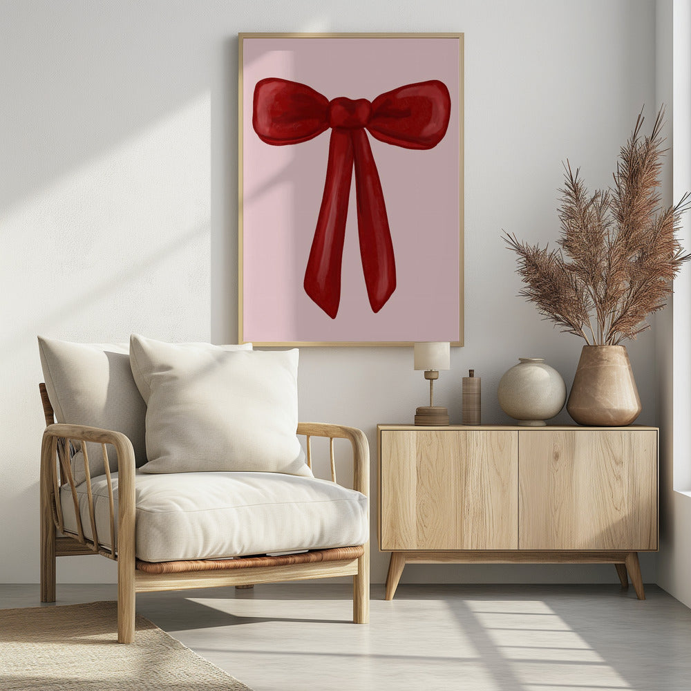 Red Bow - Poster / Art Print - interiör
