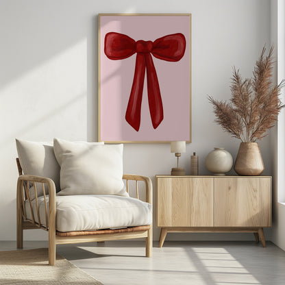 Red Bow - Poster / Art Print - interiör