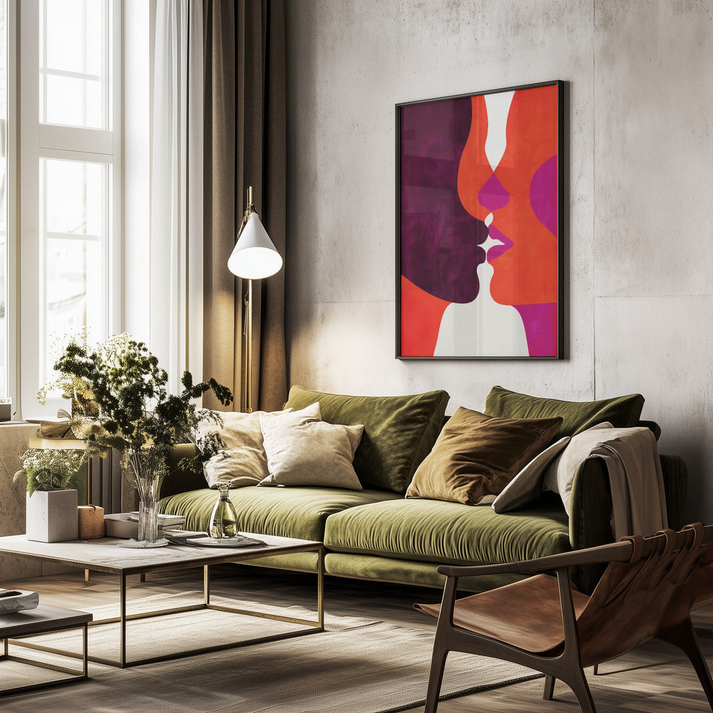 The Kiss - Poster / Art Print - interiör