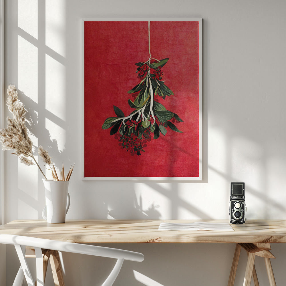 Painted Mistletoe - Poster / Art Print - interiör