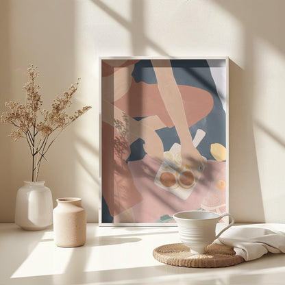Cutting Grapefruits - Poster / Art Print - interiör
