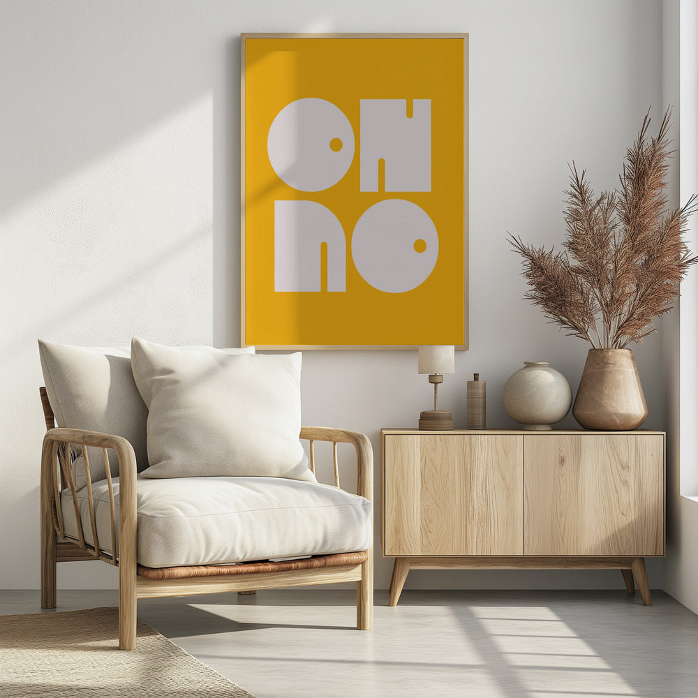 Oh No Yellowratio 3x4 Print By Bohonewart - Poster / Art Print - interiör