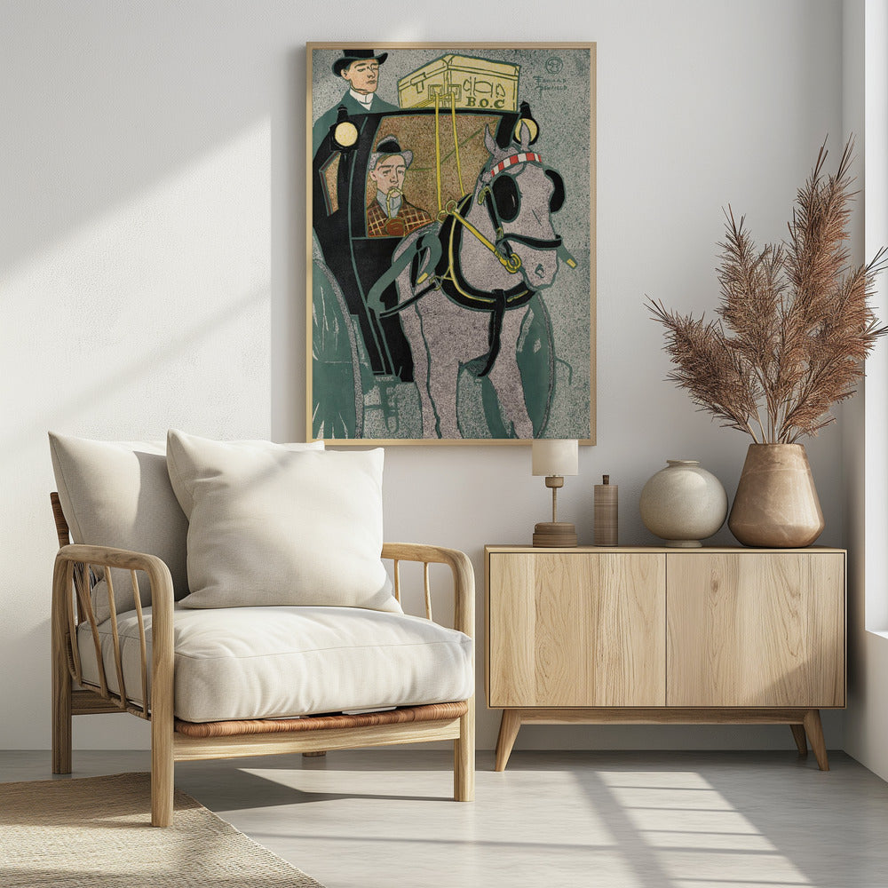 Man In Carriage (1896) - Poster / Art Print - interiör