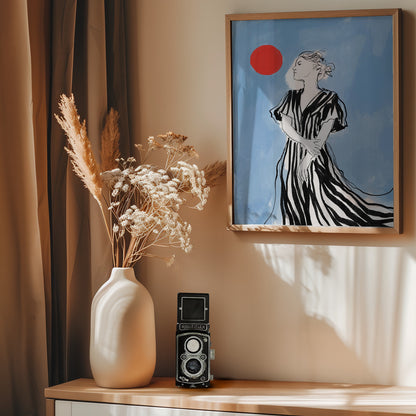Serene Stripes - Poster / Art Print - interiör